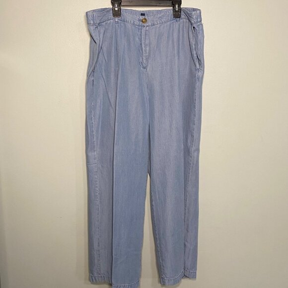 J. Jill Womens Size 18 Light Denim Loose Fit Pants - Classic Look - Picture 1 of 11